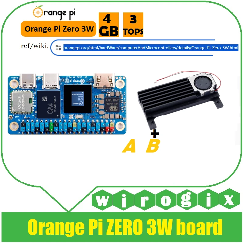 Orange Pi Zero 3W-3 TOPS Board
